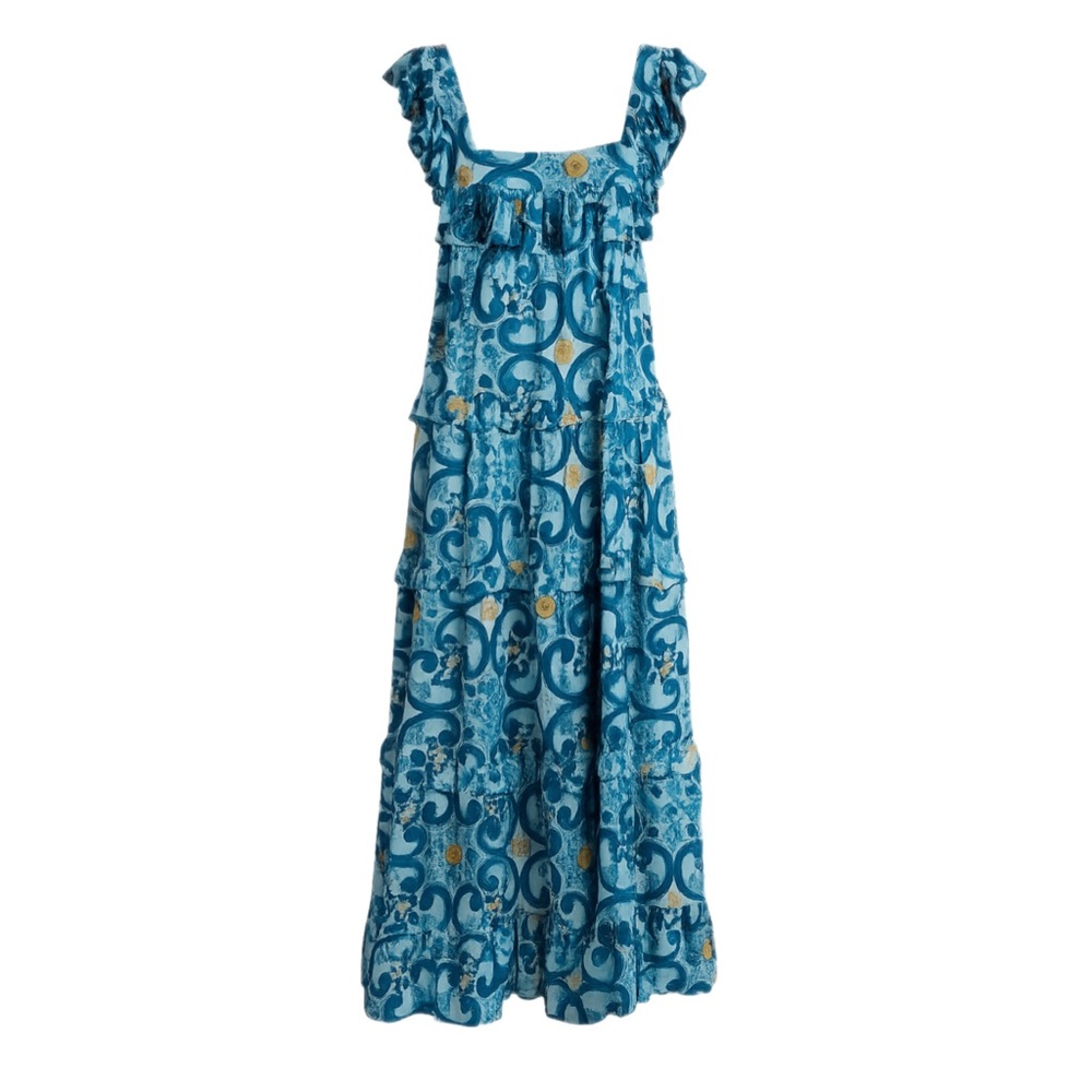 NEW Mi Golondrina Araceli Azules Azuelejos SPECIALTY LONG DRESS - Picture 13 of 16